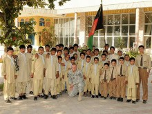Major Glenn Battschinger and his Afghanistan Scout troop Photo by LYNN BATTSCHINGER