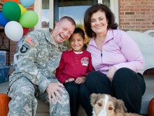 Major Glenn Battschinger, Bilal Sharif and Laureen Dempsey Photo by: LESLIE RANDA-HILL