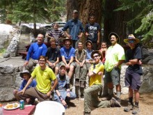 Boy Scout Troop 496, a Mormon troop from Hanford, at the end of their six-day backpack trip. On the second to last day of the trip, they reached the summit of Mount Whitney. A Los Angeles couple credits the scouts with saving them during a climb up Mount Whitney. CREDIT: JONATHAN BUCKLEY 