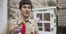 Teenager Fights Hunger with Little Free Pantry Eagle Project